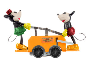 Disney's Mickey Mouse and Minnie Mouse Handcar - Orange